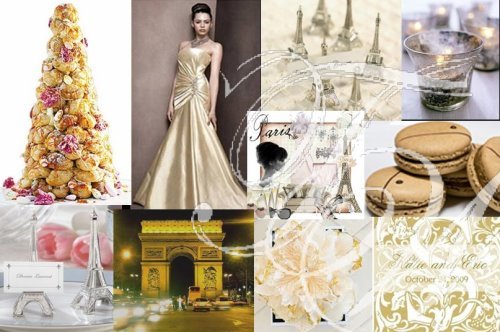 The very French wedding theme board called Aimer Paris 2 becomes 1 with 